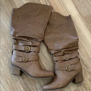 Extra Wide Calf Slouchy Knee-High Boots